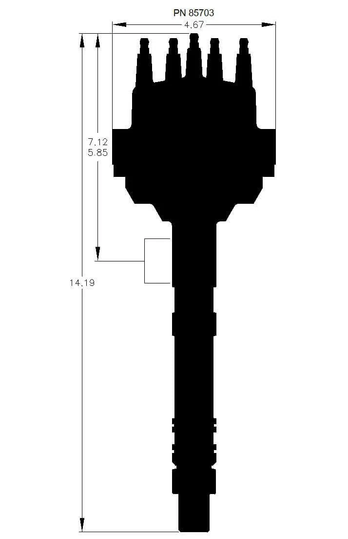 MSD Black Small Diameter Chevy V8 Pro-Billet Distributor - 85703